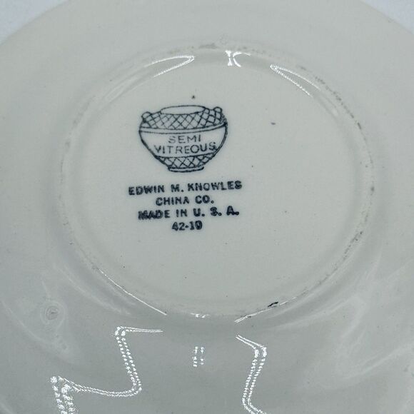 Vintage Edwin Knowles Penthouse Plant Stand Small Plate Set / Lot of 4 - Picture 7 of 8